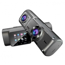 Automobilinis vaizdo registratorius su kamera į saloną Ultra Wide Dual Lens